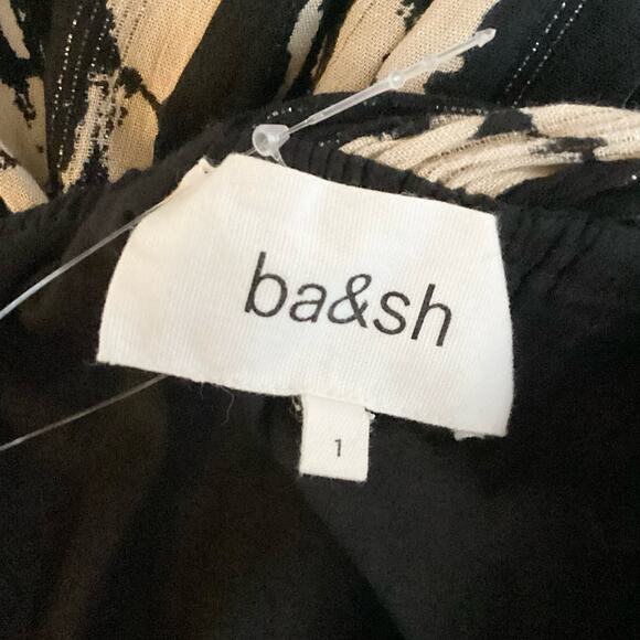 Ba&sh Kezia Lady Black Tie Dye Open Back Tiered Maxi Dress 1 S - Picture 9 of 12